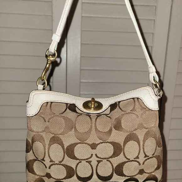 Vintage Coach Signature Turnlock Mini Bag